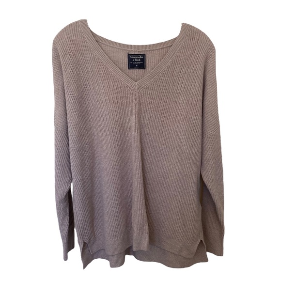 Abercrombie & Fitch Sweaters - Abercrombie Beish Vneck Knit Sweater